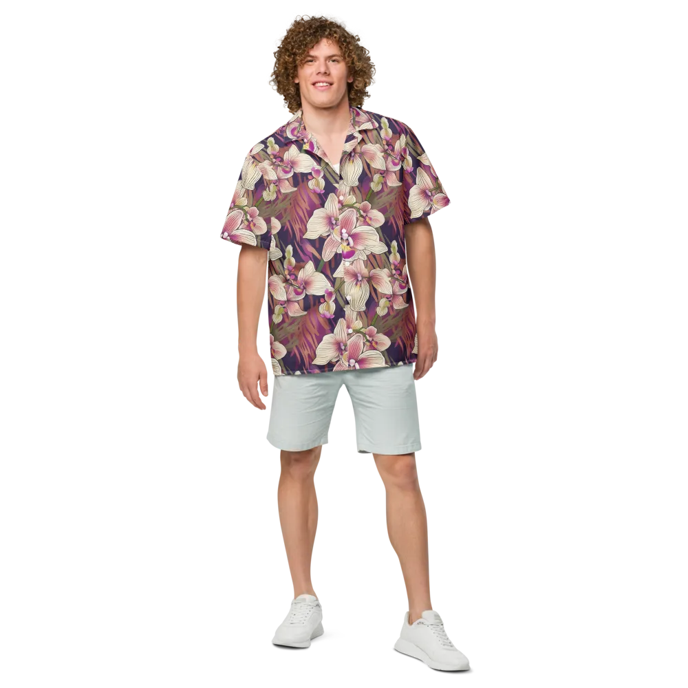 Midnight Orchid on Button Shirt — Front