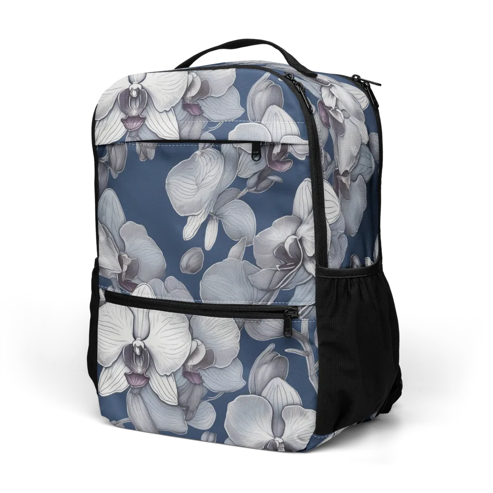 Blue Orchidarium on Utility Backpack — Left Front