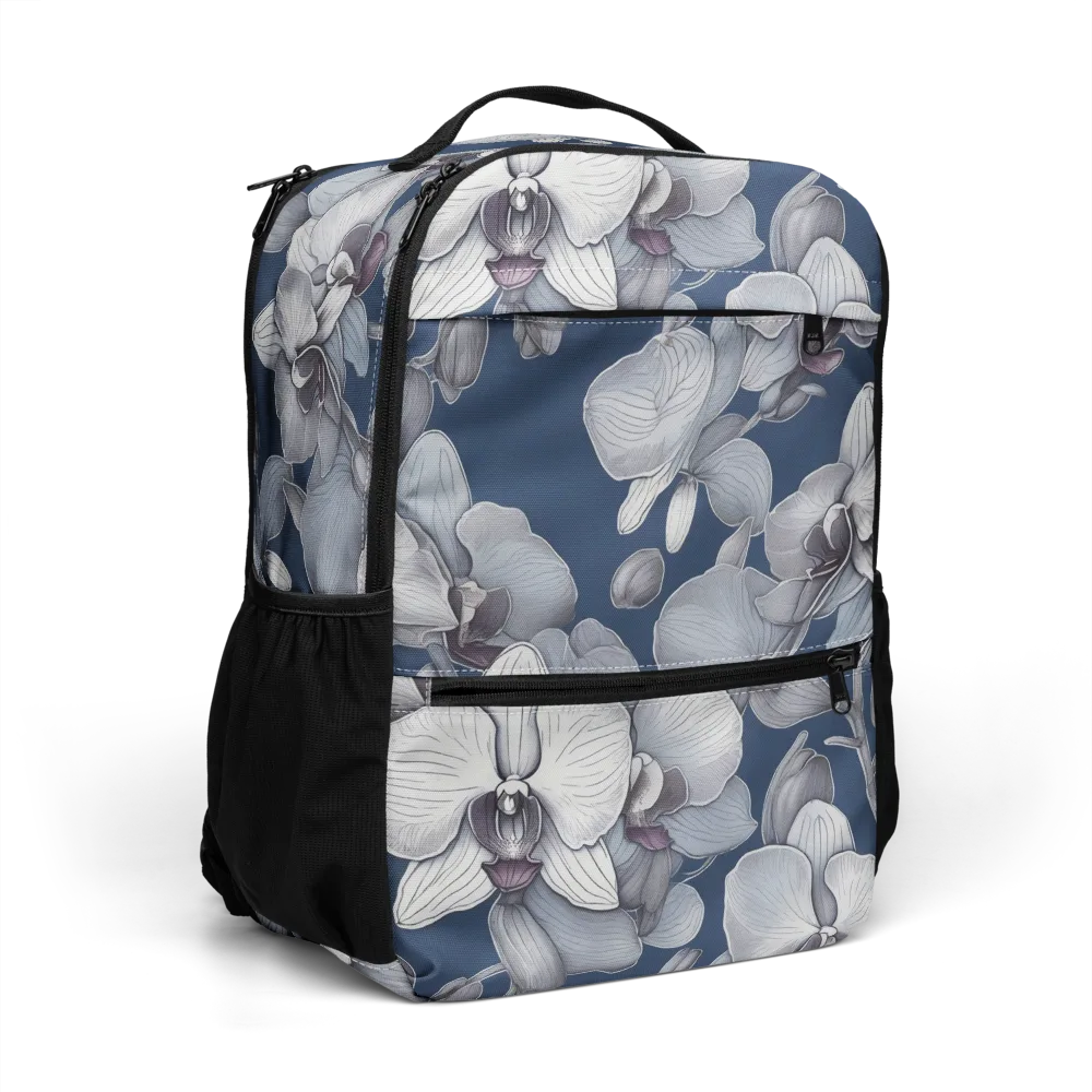 Blue Orchidarium on Utility Backpack — Right Front