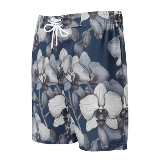 Blue Orchidarium on a Men's Board Shorts