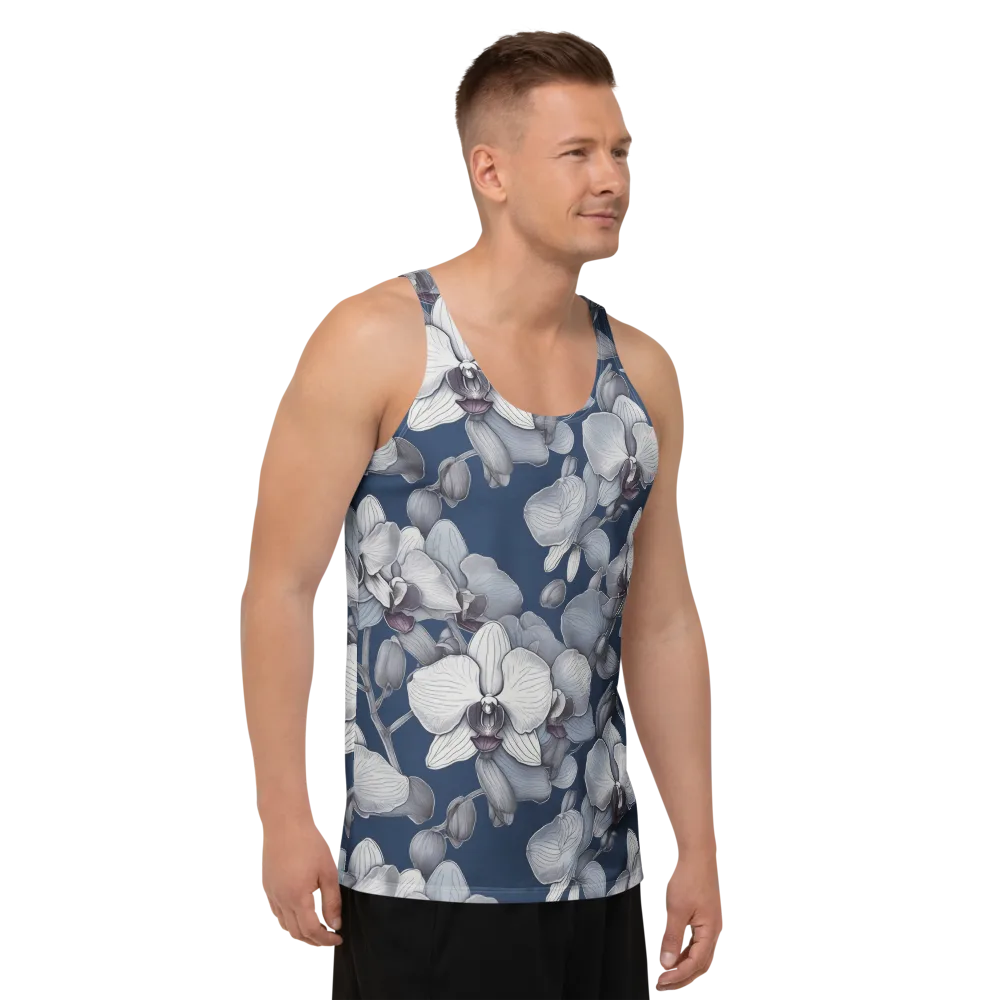 Blue Orchidarium on Men's Tank Top — Right Front