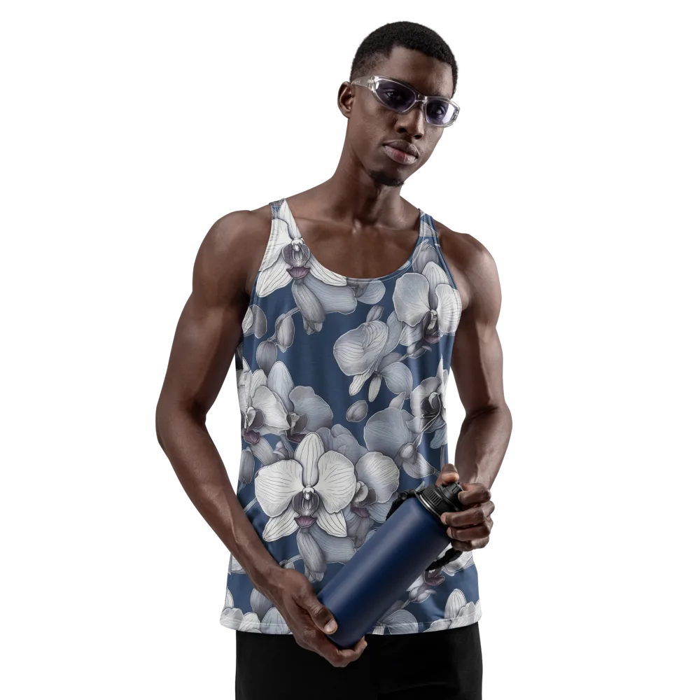 Blue Orchidarium on Men's Tank Top — Front