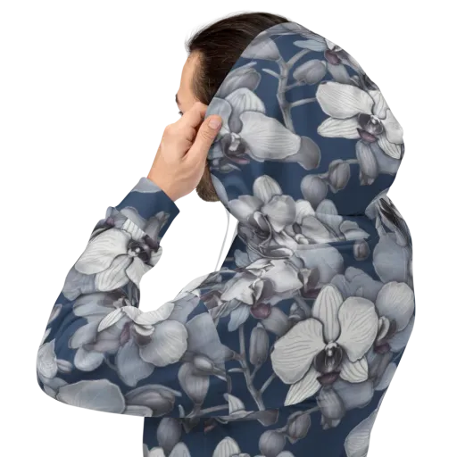 Blue Orchidarium on a Hoodie