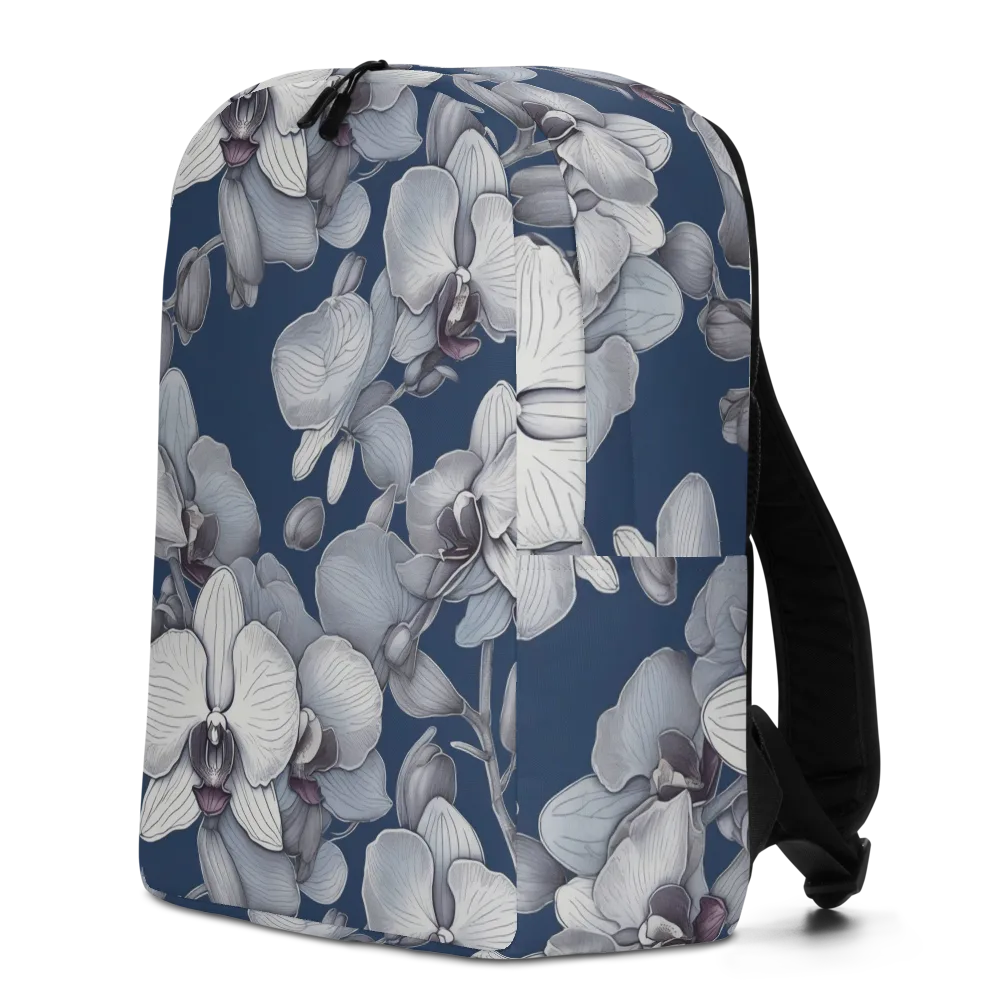 Blue Orchidarium on Minimalist Backpack — Left