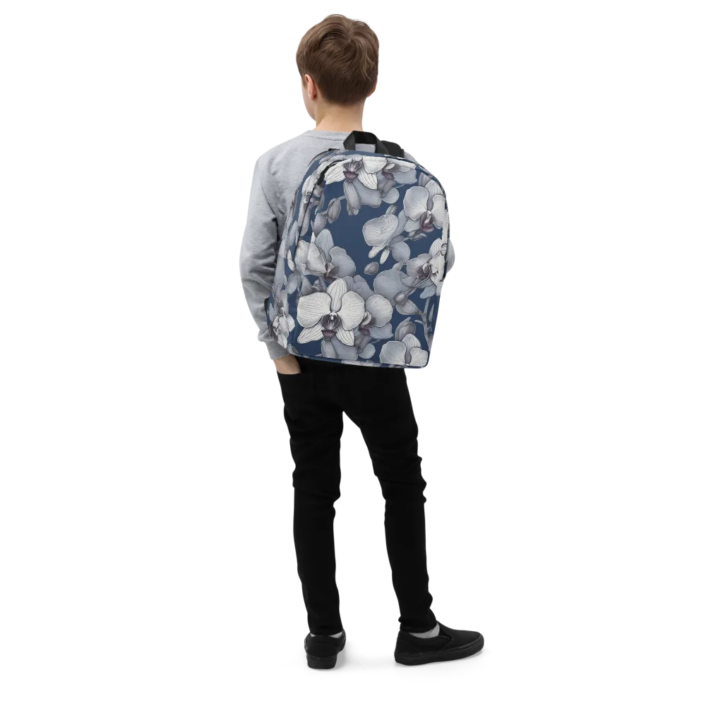 Blue Orchidarium on Minimalist Backpack — Right Front