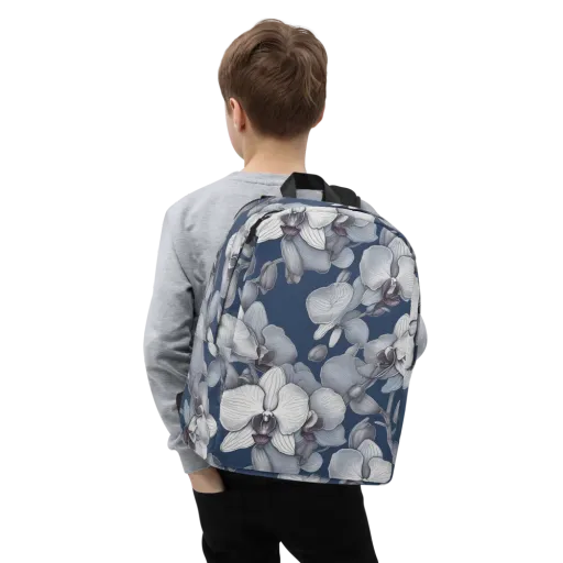 Blue Orchidarium on a Minimalist Backpack