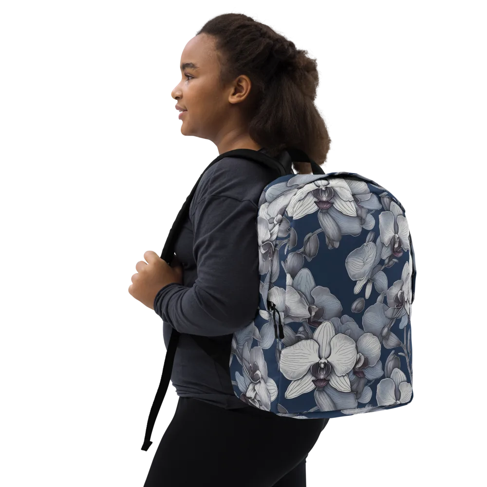 Blue Orchidarium on Minimalist Backpack — Right Front