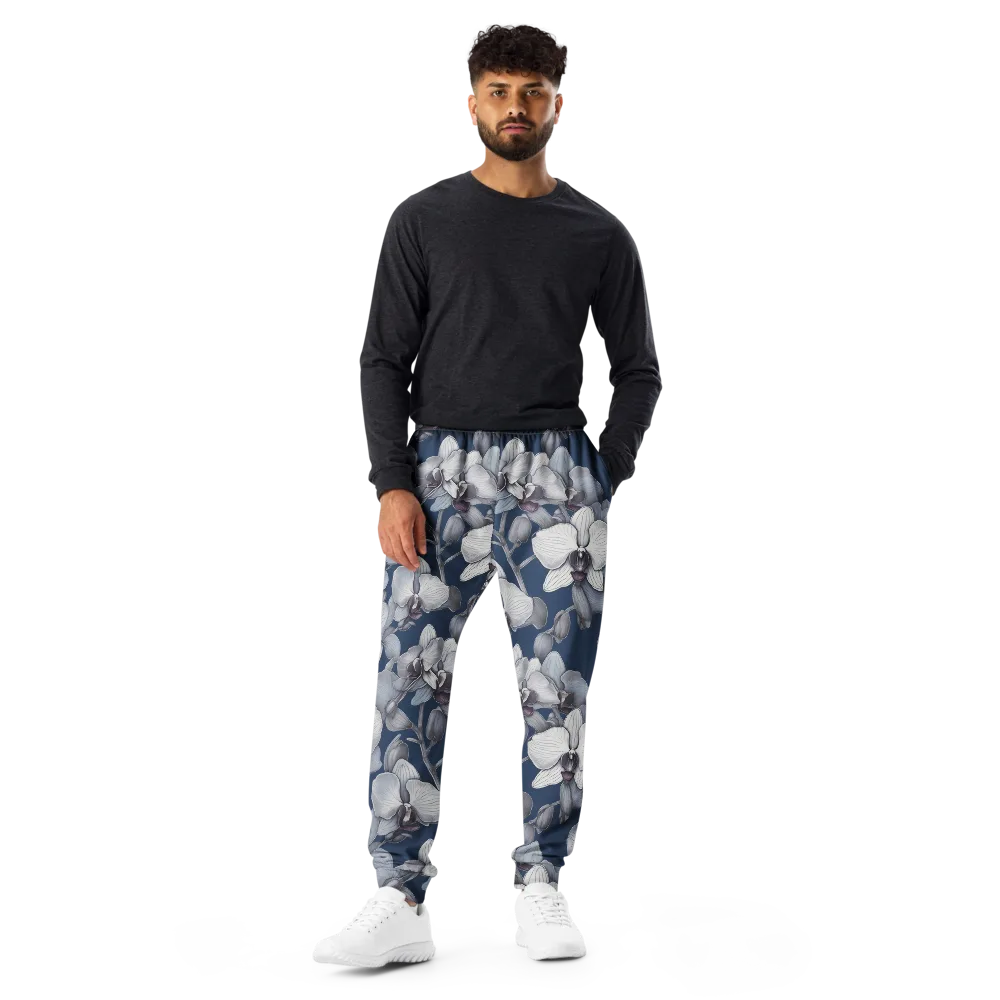 Blue Orchidarium on Men's Joggers — Front