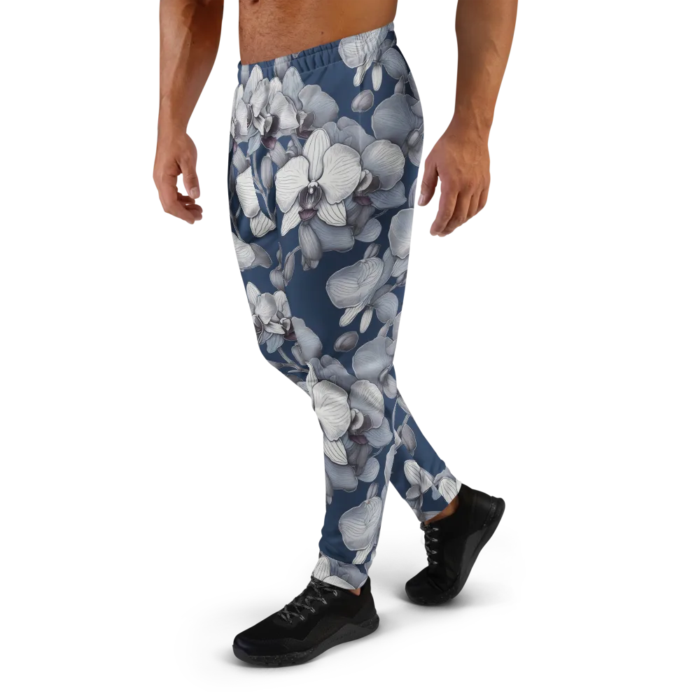 Blue Orchidarium on Men's Joggers — Left