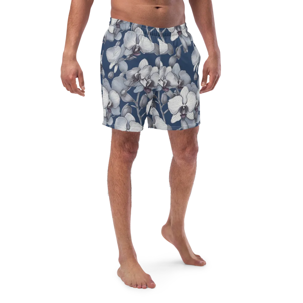 Blue Orchidarium on Swim Trunks — Front