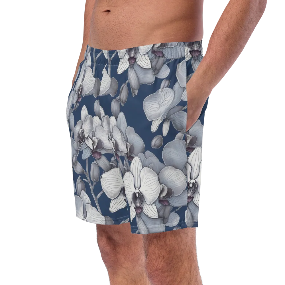 Blue Orchidarium on Swim Trunks — Left Front