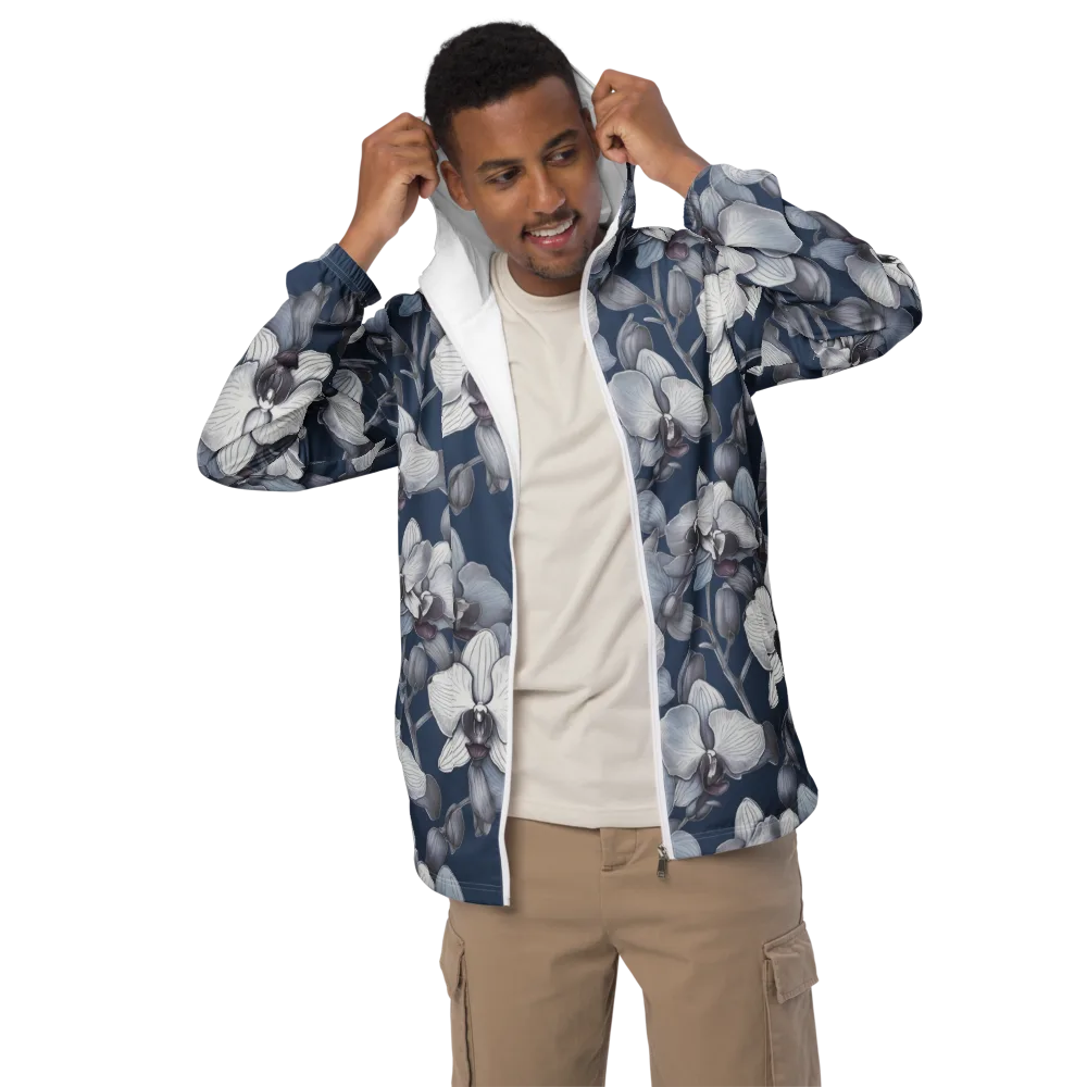 Blue Orchidarium on Men's Windbreaker — Front