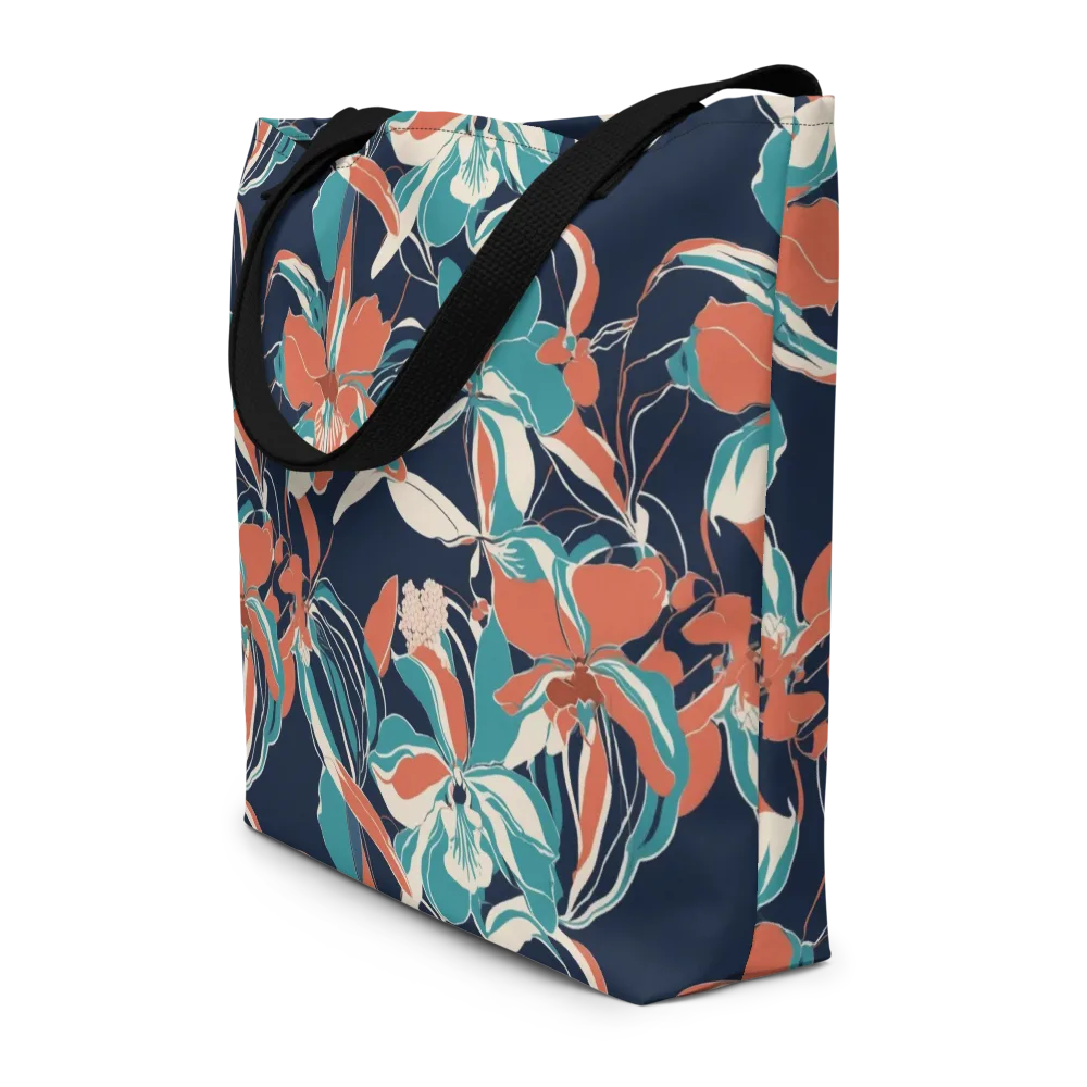 Tidal Blossoms on Large Tote Bag W/ Pocket — Front