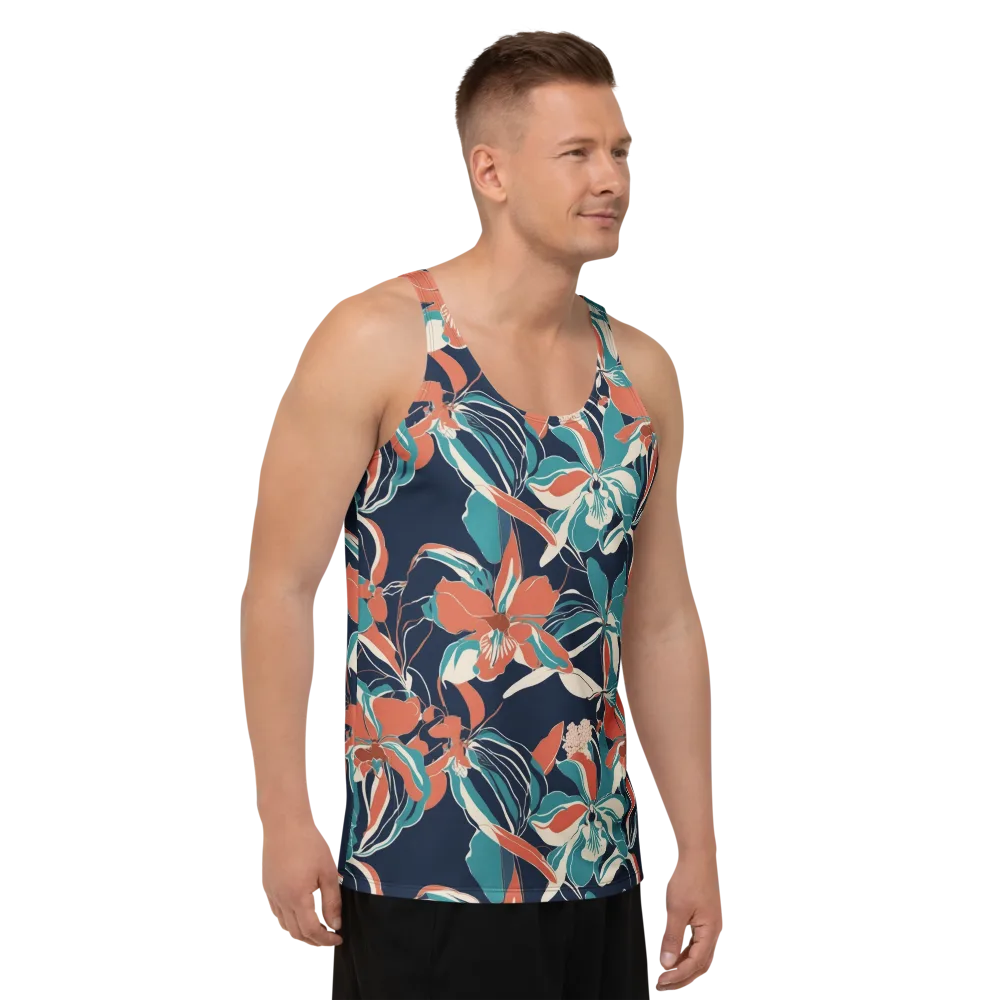 Tidal Blossoms on Men's Tank Top — Right Front