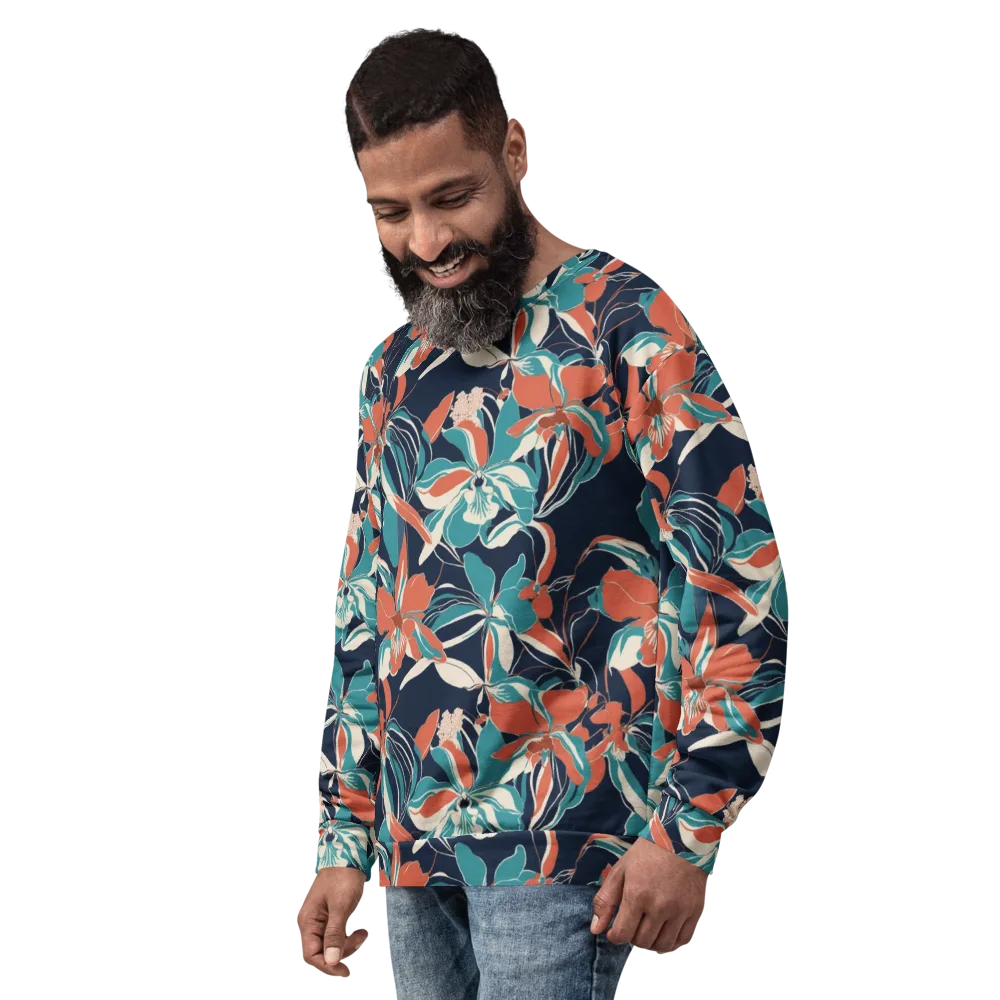 Tidal Blossoms on Sweatshirt — Left Front