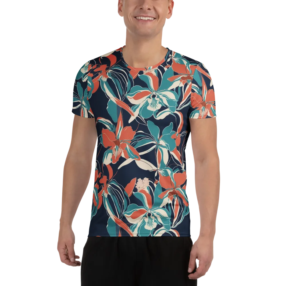 Tidal Blossoms on Men's Athletic T-Shirt — Front