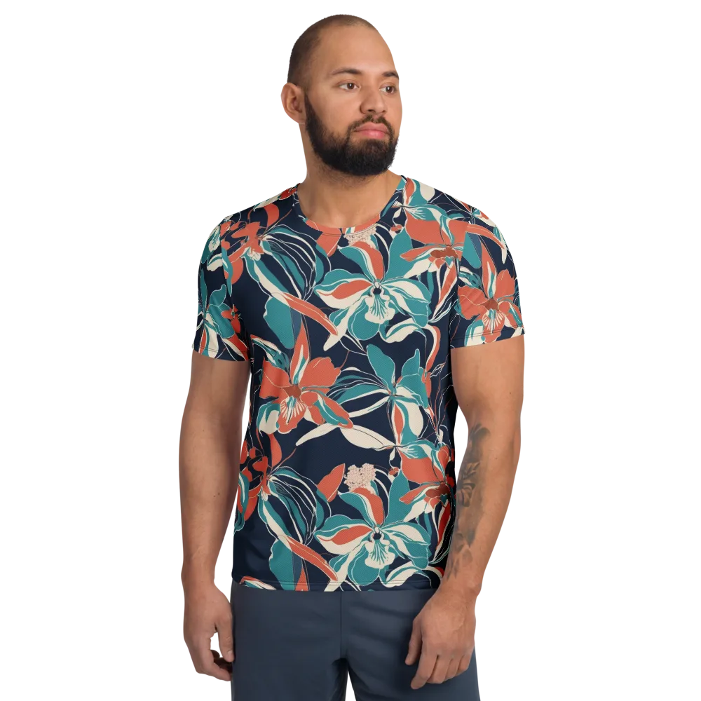 Tidal Blossoms on Men's Athletic T-Shirt — Front