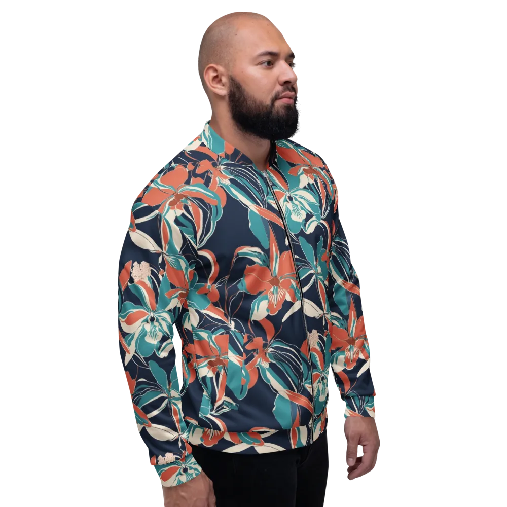 Tidal Blossoms on Bomber Jacket — Right