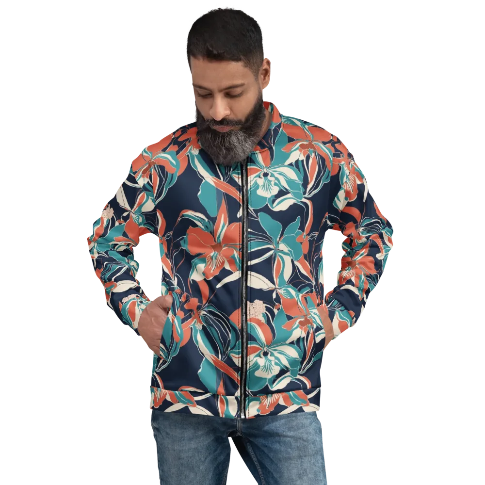 Tidal Blossoms on Bomber Jacket — Front