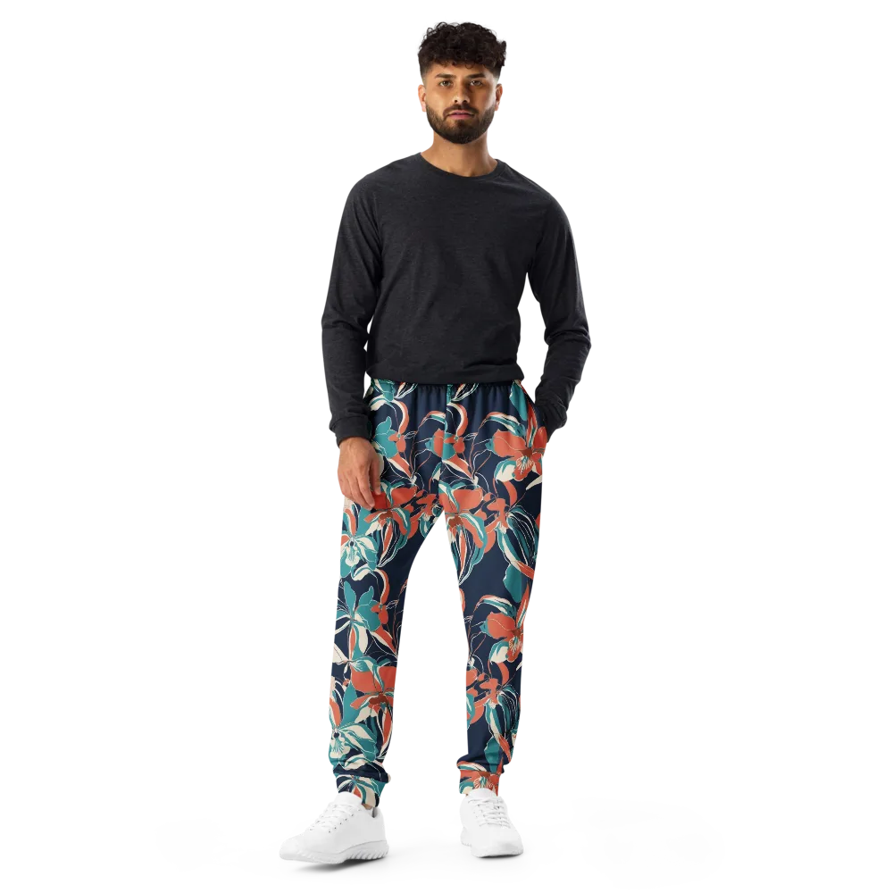 Tidal Blossoms on Men's Joggers — Front