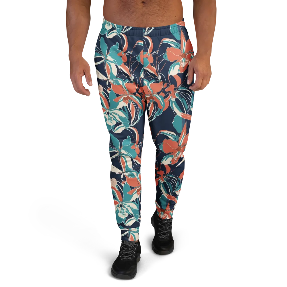 Tidal Blossoms on Men's Joggers — Front