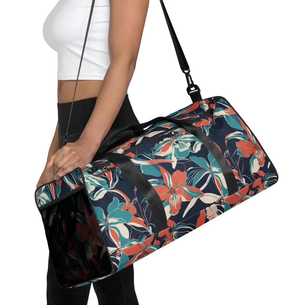 Tidal Blossoms on Duffle Bag — Front