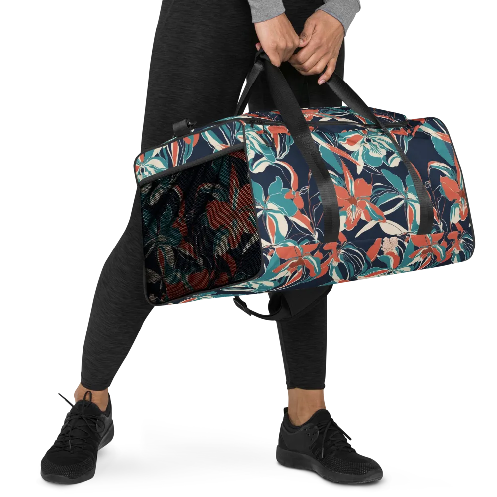 Tidal Blossoms on Duffle Bag — Right Front