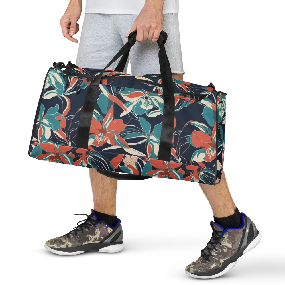 Tidal Blossoms on Duffle Bag — Front