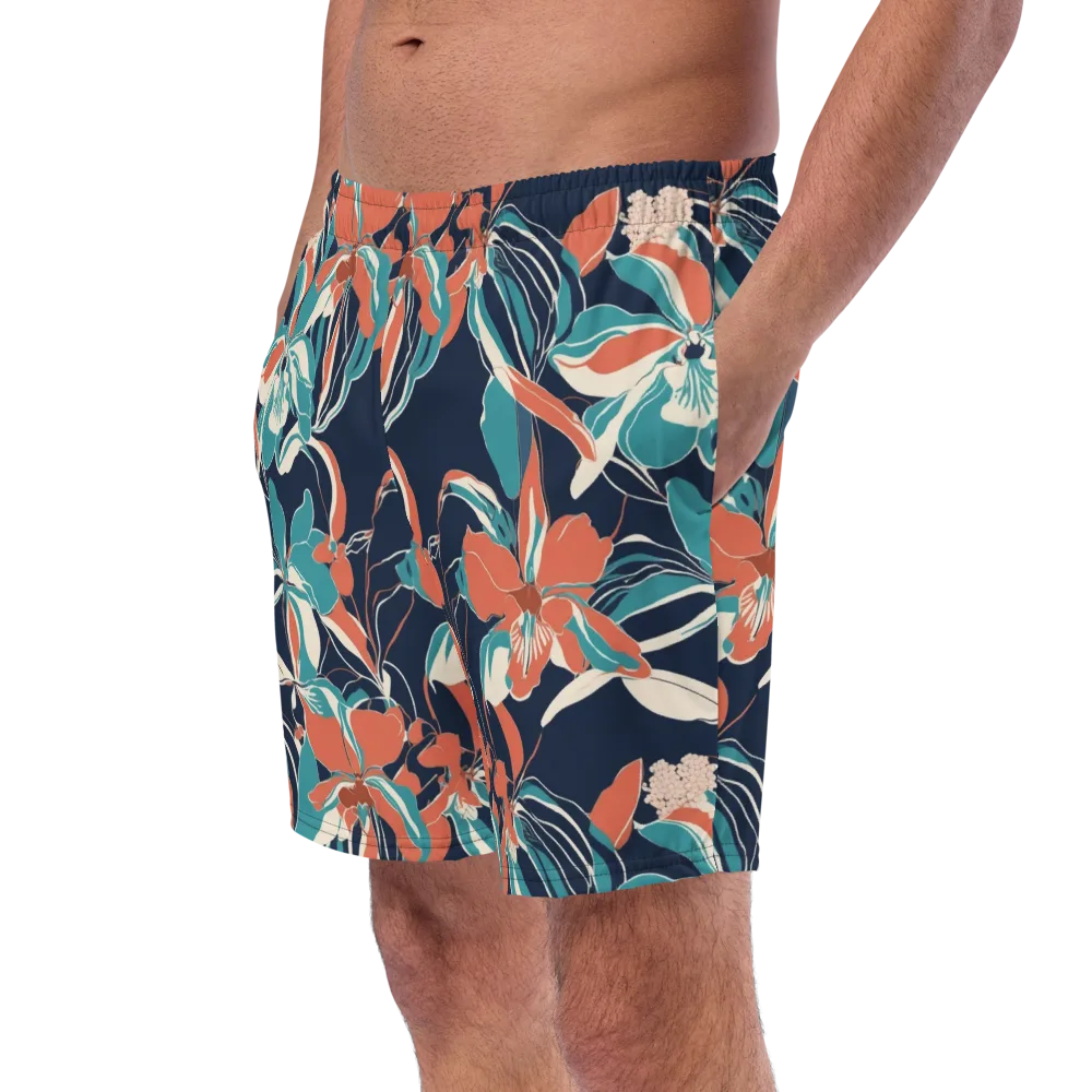 Tidal Blossoms on Swim Trunks — Left Front