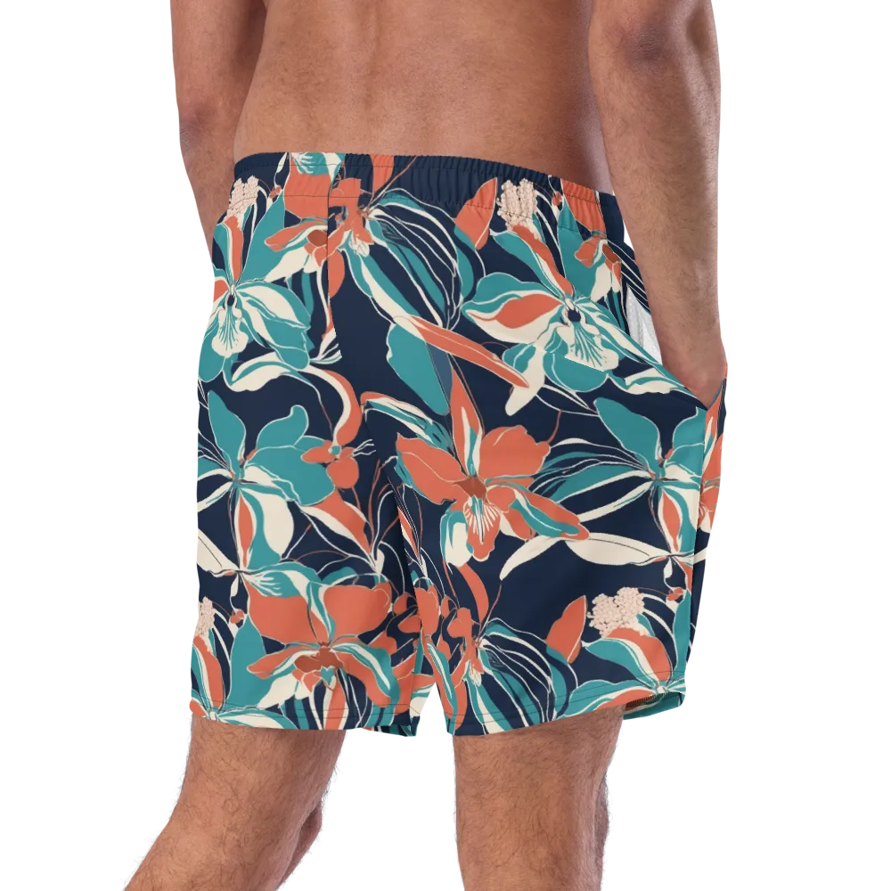 Tidal Blossoms on Swim Trunks — Right Back