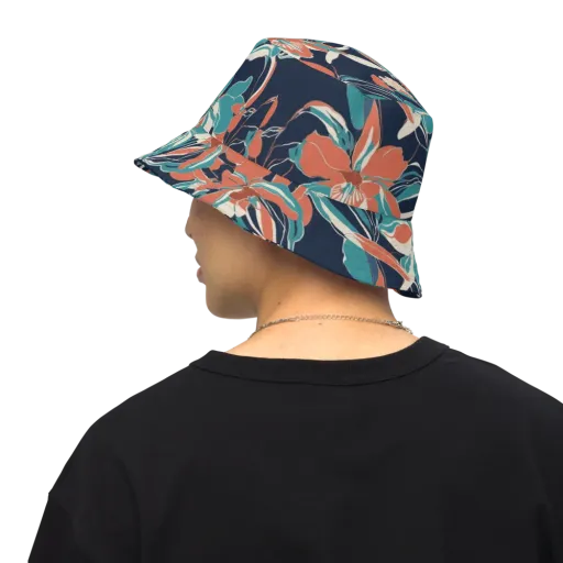 Tidal Blossoms on a Reversible Bucket Hat