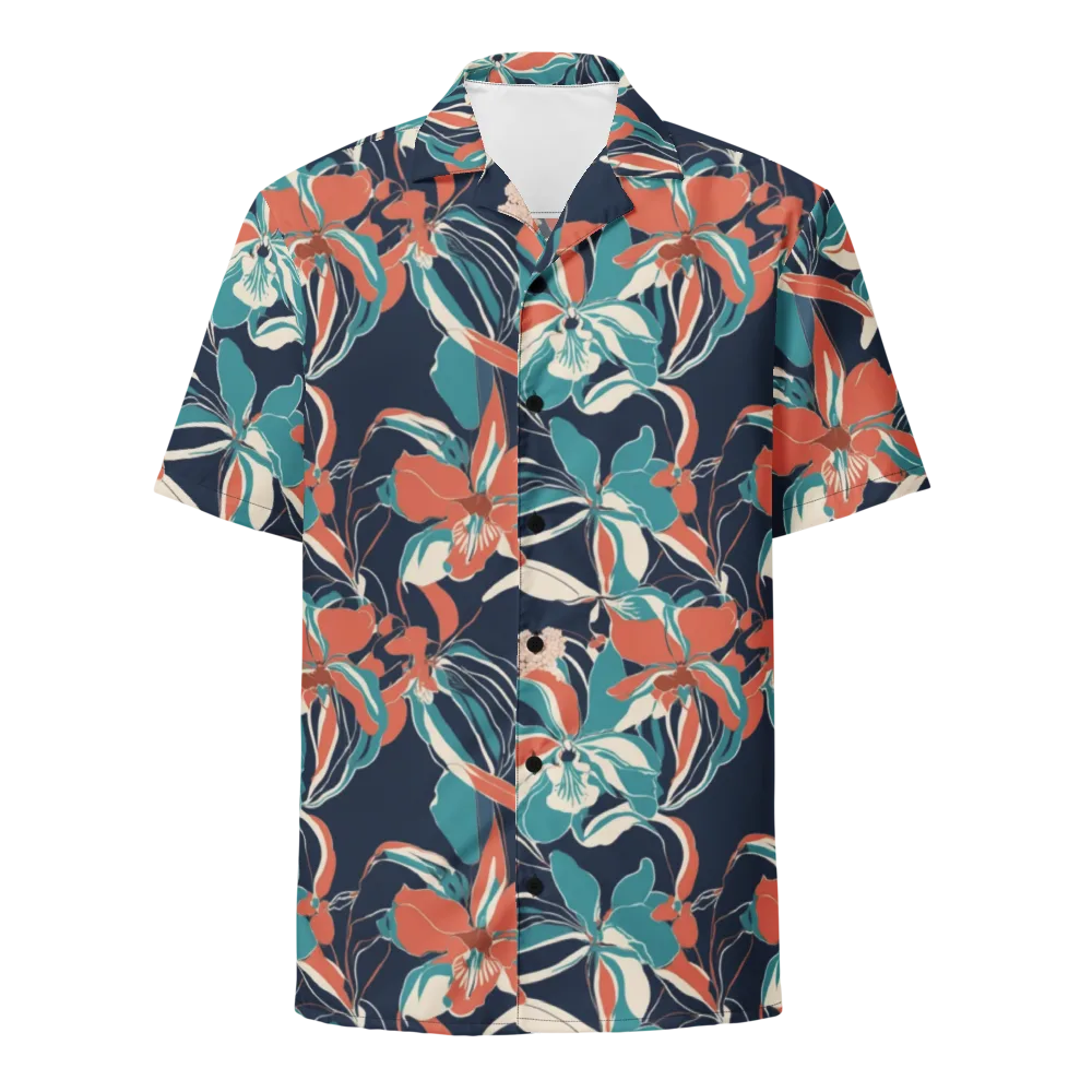 Tidal Blossoms on Button Shirt — Front