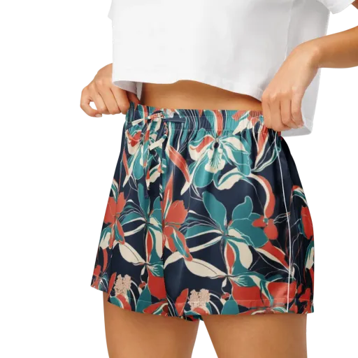 Tidal Blossoms on a Women's Pajama Shorts