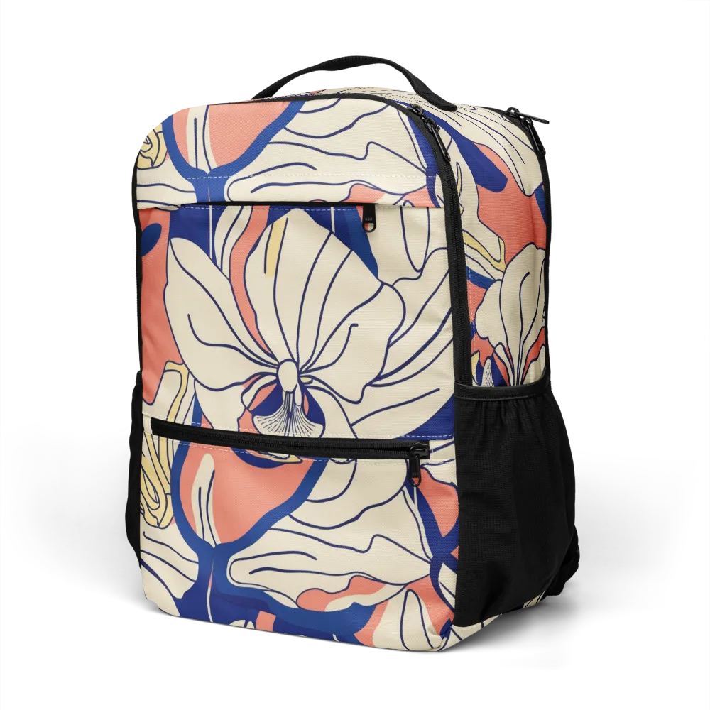 Coral Orchid on Utility Backpack — Left Front