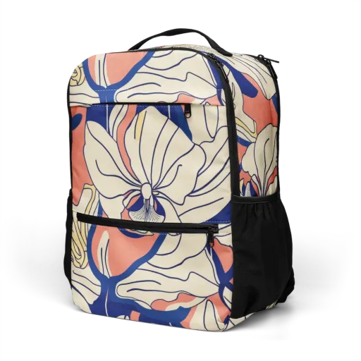Coral Orchid on a Utility Backpack