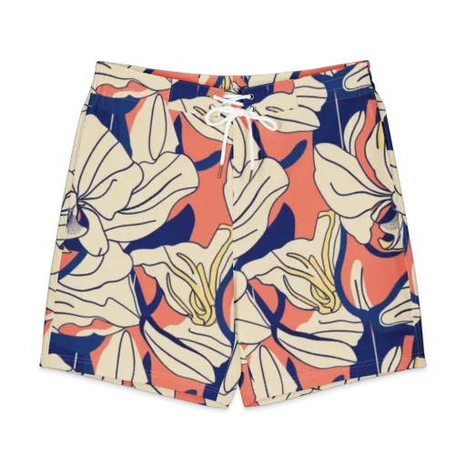 Coral Orchid on a Men's Board Shorts