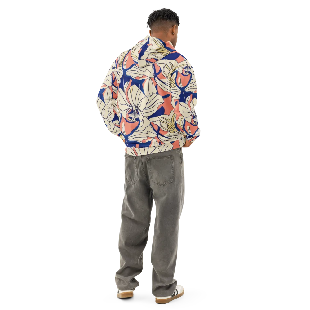 Coral Orchid on Cotton Hoodie — Back