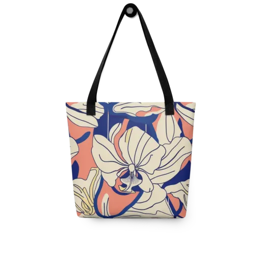 Coral Orchid on a Tote Bag