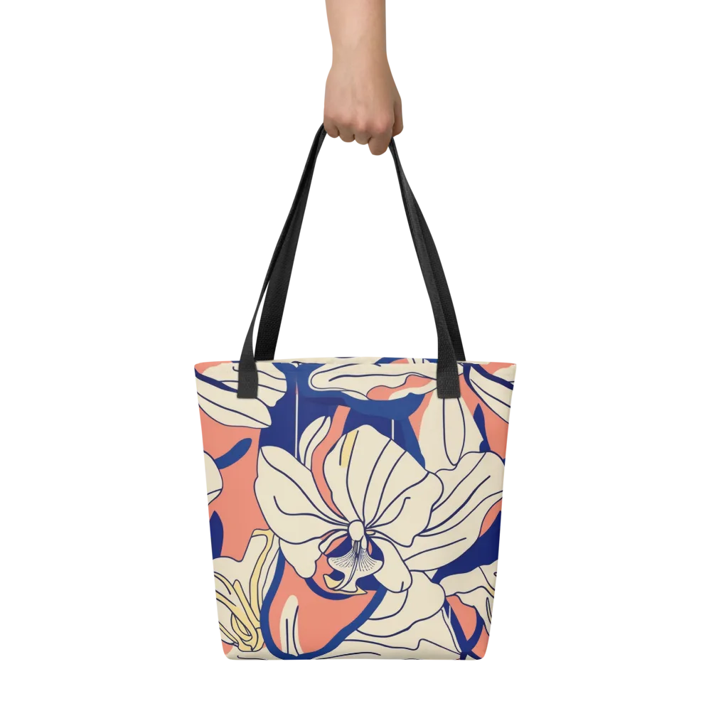 Coral Orchid on Tote Bag — Front