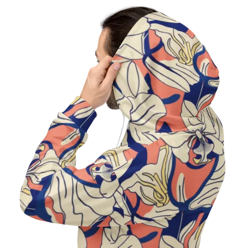 Coral Orchid on a Hoodie