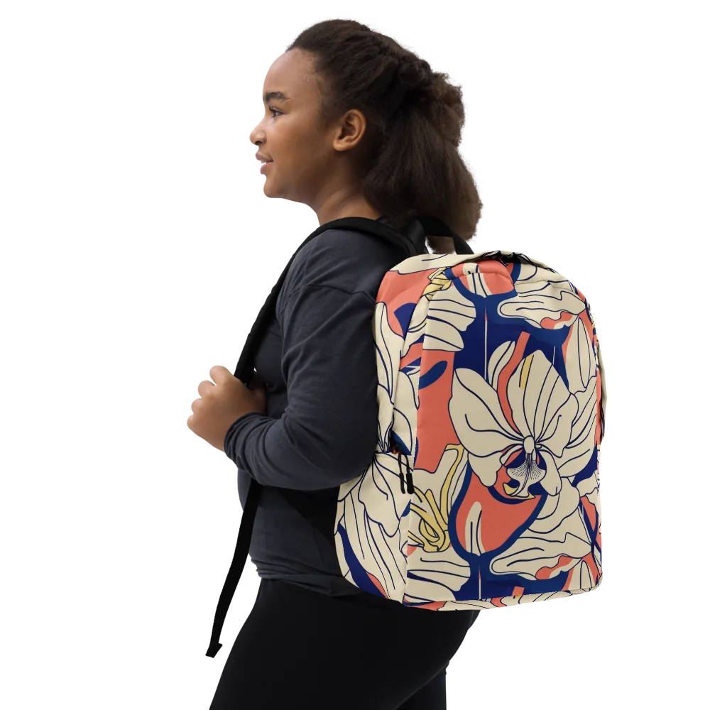 Coral Orchid on Minimalist Backpack — Right Front