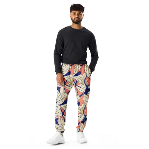 Coral Orchid on a Men's Joggers