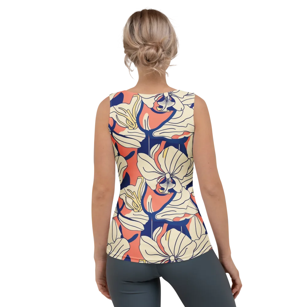 Coral Orchid on Women's Tank Top — Back