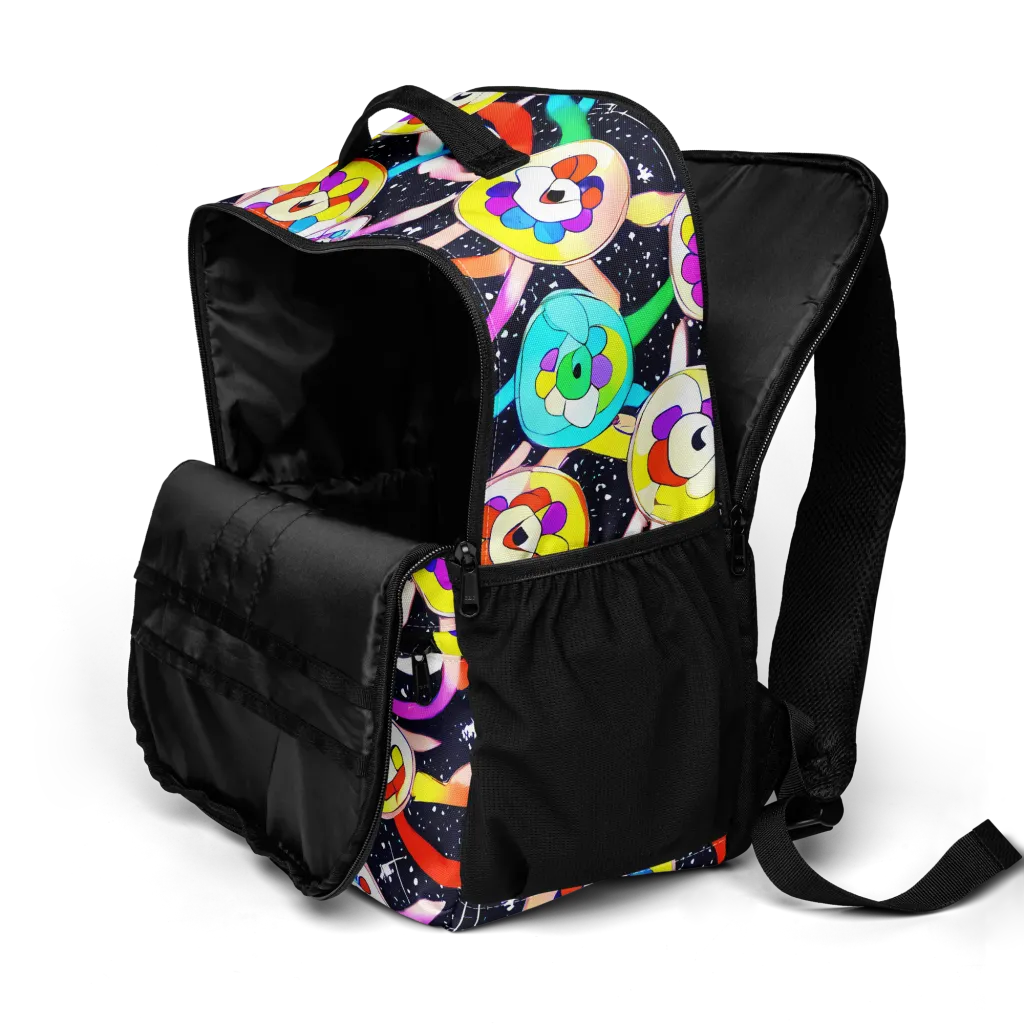 Cosmic Bloom Parade on Utility Backpack — Product details 2