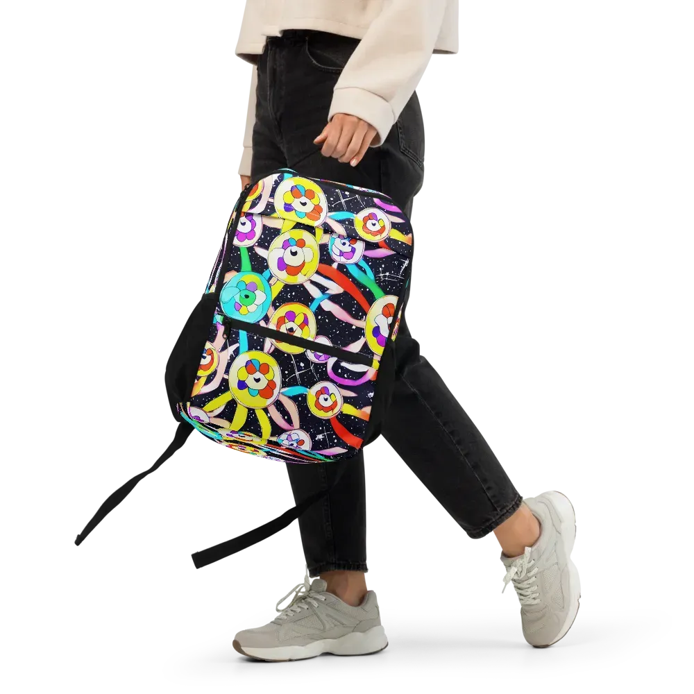 Cosmic Bloom Parade on Utility Backpack — Front