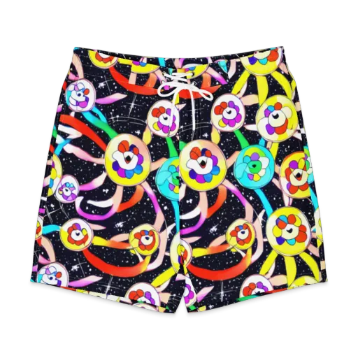 Cosmic Bloom Parade on a Men's Board Shorts