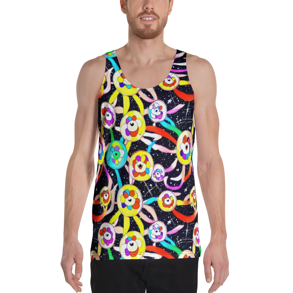 Cosmic Bloom Parade on Men's Tank Top — Front