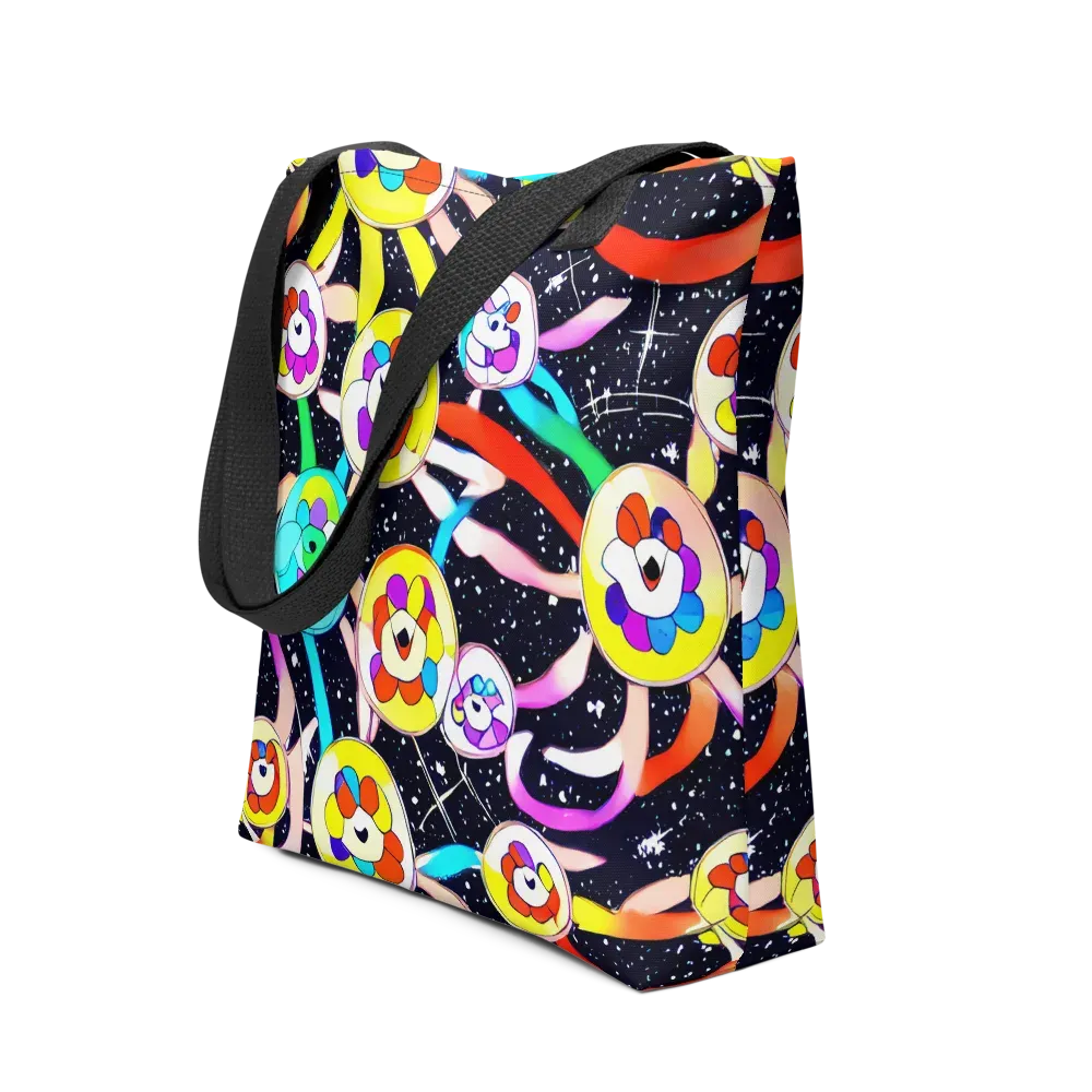 Cosmic Bloom Parade on Tote Bag — Front