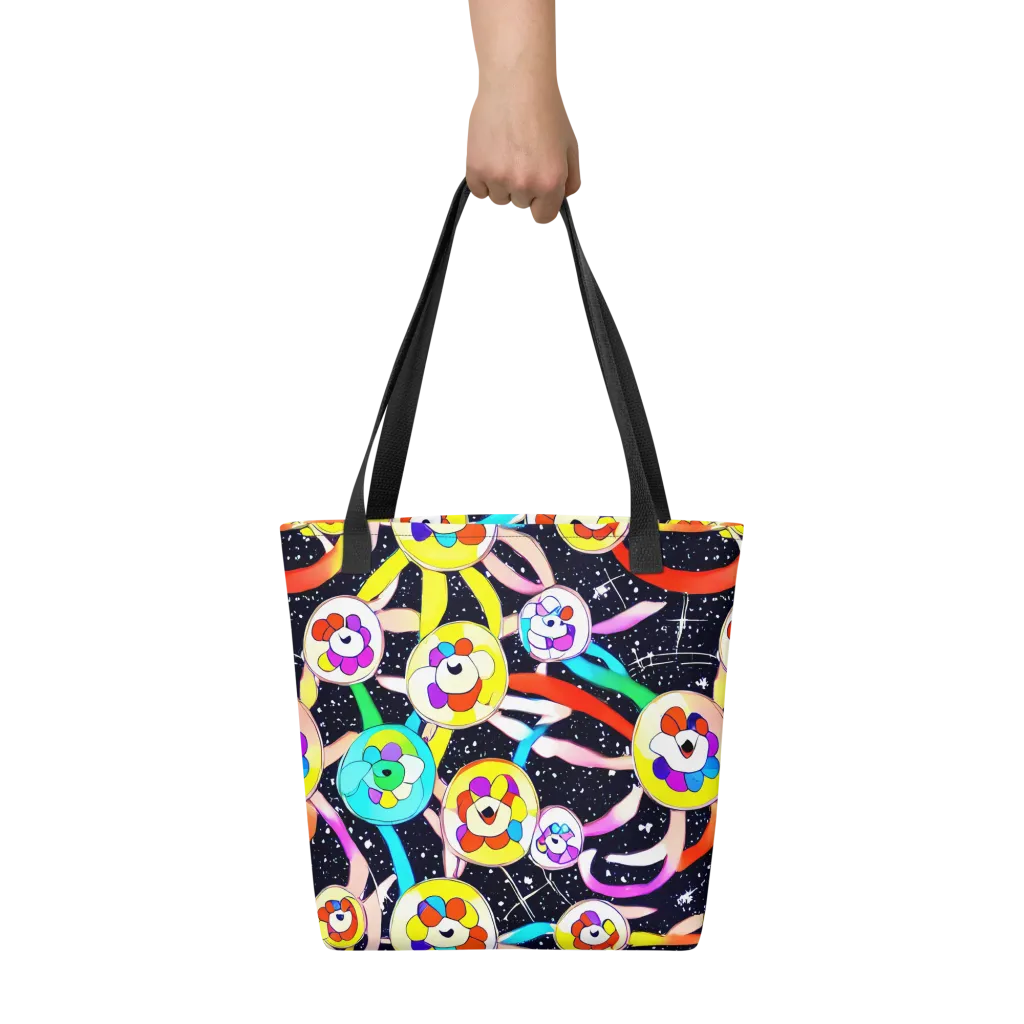 Cosmic Bloom Parade on Tote Bag — Front
