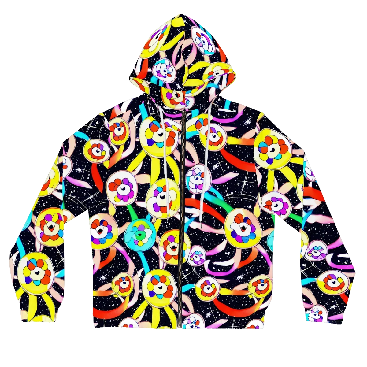 Cosmic Bloom Parade on Women's Full-Zip Hoodie — Front